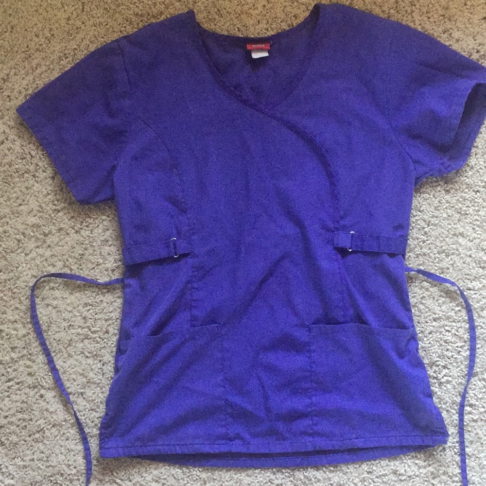 Small Purple Denice Women's Scrub Top